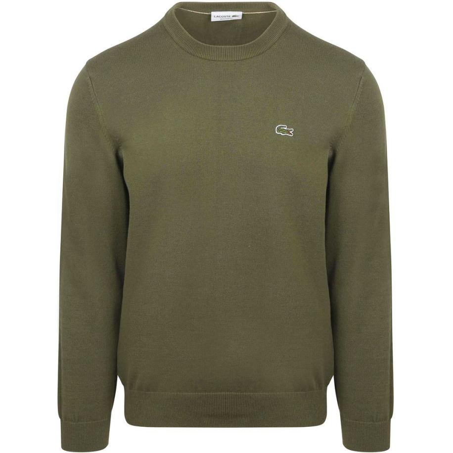 Lacoste Sweater Crewneck Olive Groen