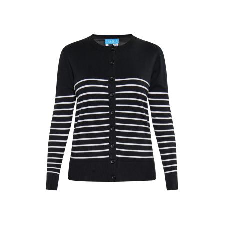 SANIKA SANIKA Gebreid vest zwart / wit