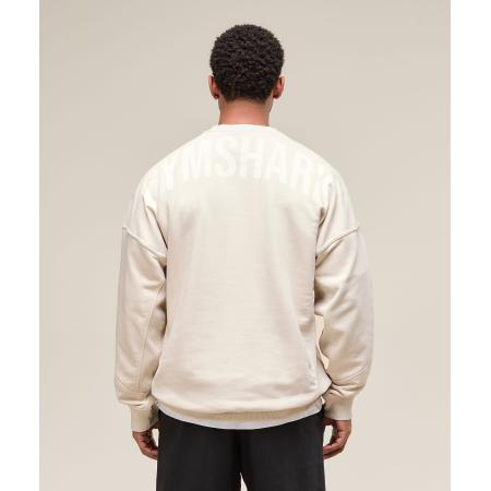 Gymshark Power Crew Oat White