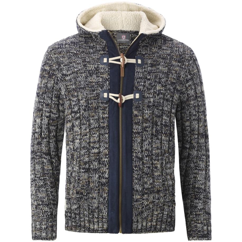 jan vanderstorm Jan Vanderstorm Gebreid vest Eirborg donkerblauw / grijs -