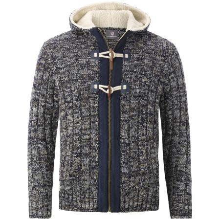 jan vanderstorm Jan Vanderstorm Gebreid vest Eirborg donkerblauw / grijs