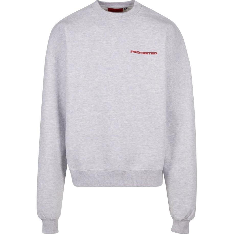 Prohibited Sweatshirt grijs gemêleerd / rood Grijs