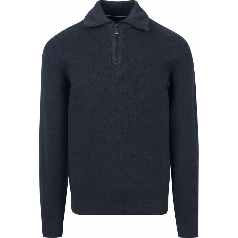 Casa Moda Halfzip Trui Donkerblauw Blauw