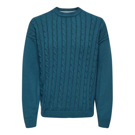 Only & Sons Trui Lamard cyaan blauw