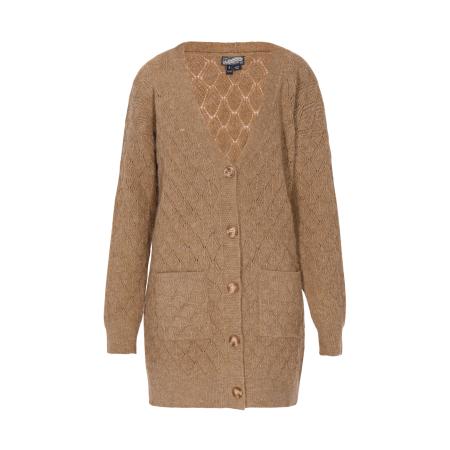 DreiMaster DreiMaster Vintage Gebreid vest lichtbruin