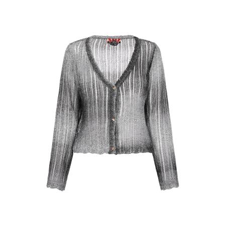 MYMO myMo ROCKS Gebreid vest zilvergrijs / zwart