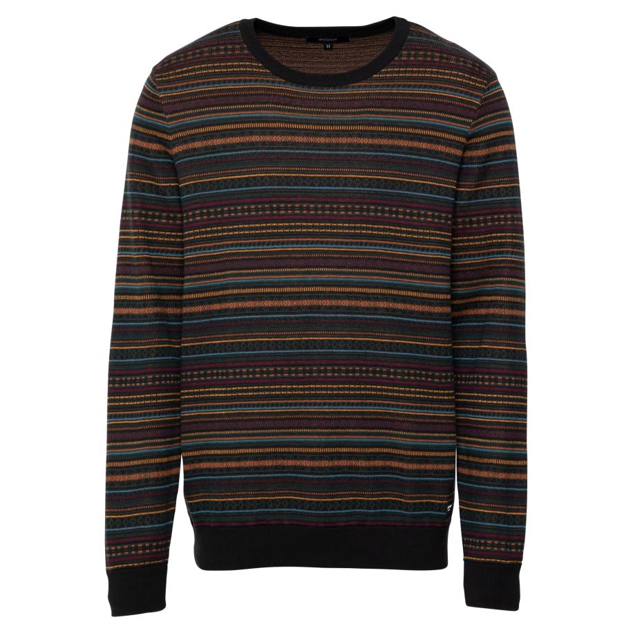 Iriedaily Iriedaily Trui Mineo navy / karamel / bordeaux / zwart -