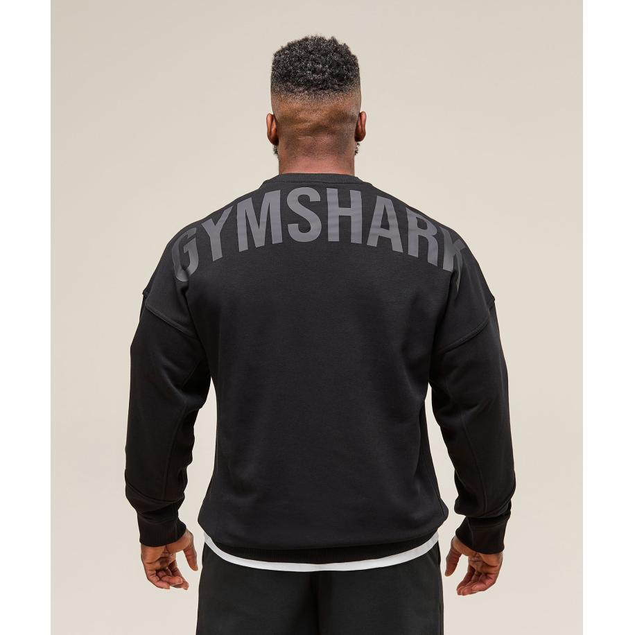 Gymshark Power Crew Black Zwart