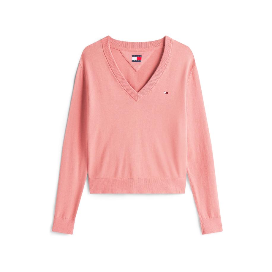 Tommy Jeans Tommy Jeans Trui Essential navy / lichtroze / rood / wit -