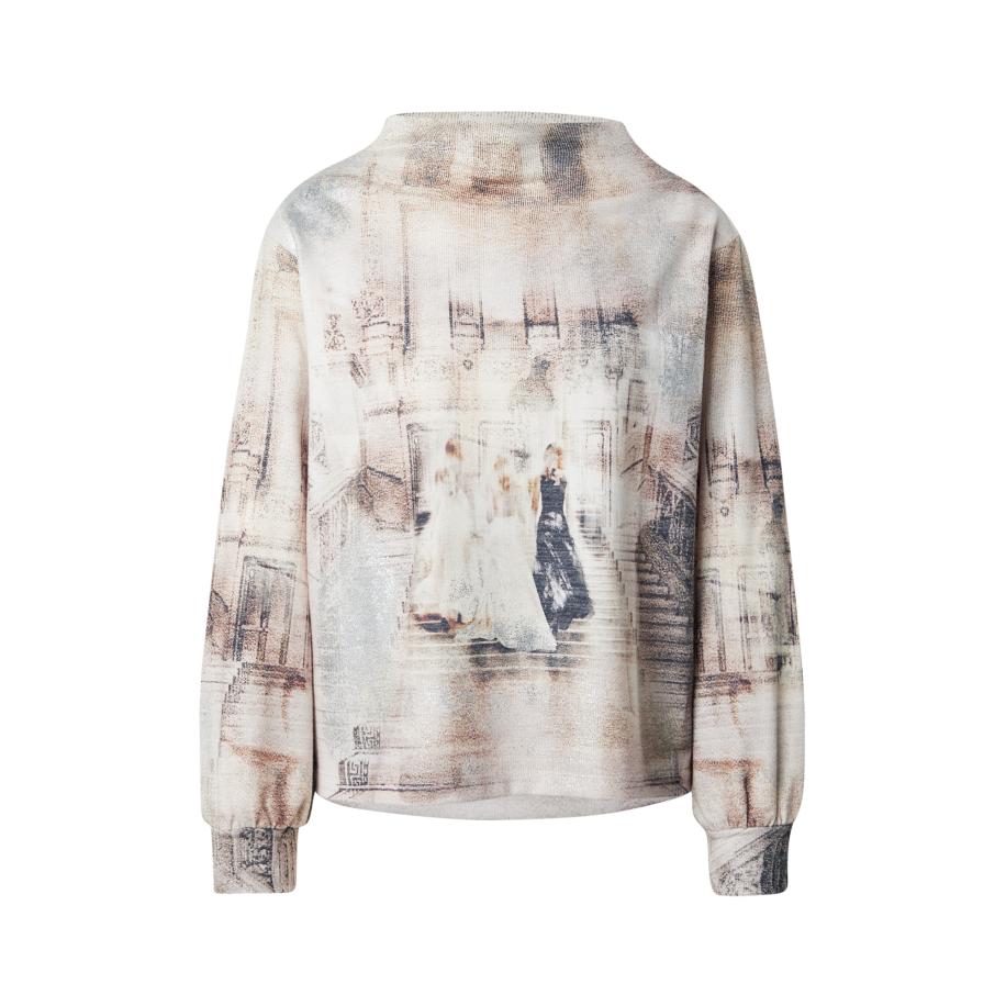 Monari monari Sweatshirt lichtbeige / bruin / donkergrijs -