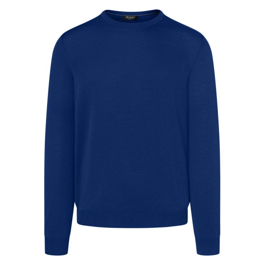 MAERZ Superwash Trui ronde hals, Effen Multicolor