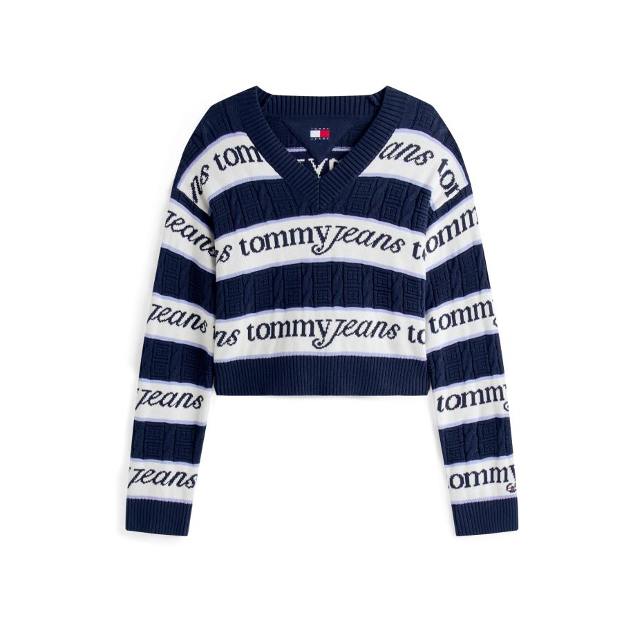 Tommy Jeans Tommy Jeans Trui navy / lichtblauw / wit -