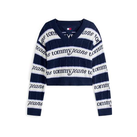 Tommy Jeans Tommy Jeans Trui navy / lichtblauw / wit