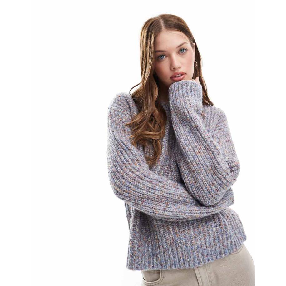 JJXX Gebreide trui met textuur in multi blauw Blauw