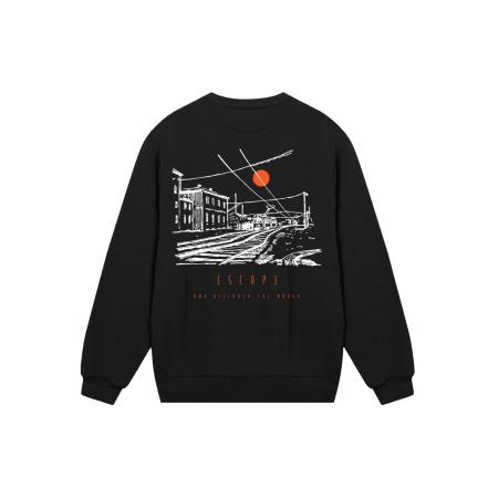 F4NT4STIC F4NT4STIC Sweatshirt Escape Discover the World Town Train Station oranje / zwart / wit
