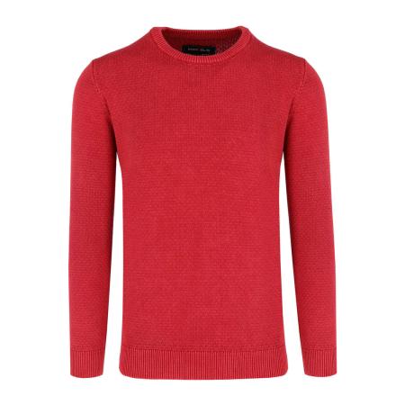 Marvelis Casual Trui ronde hals baksteenrood, Effen