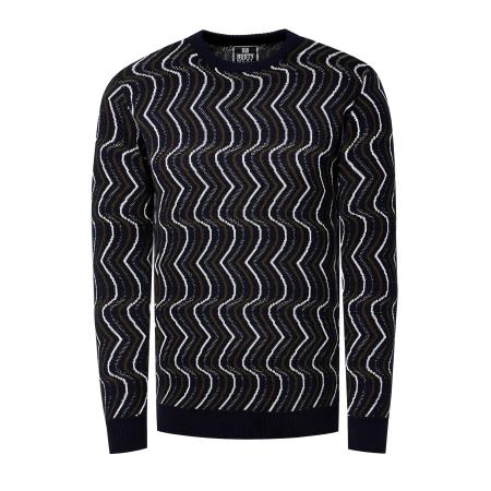 Rusty Neal Rusty Neal Trui marine / olijfgroen / wit