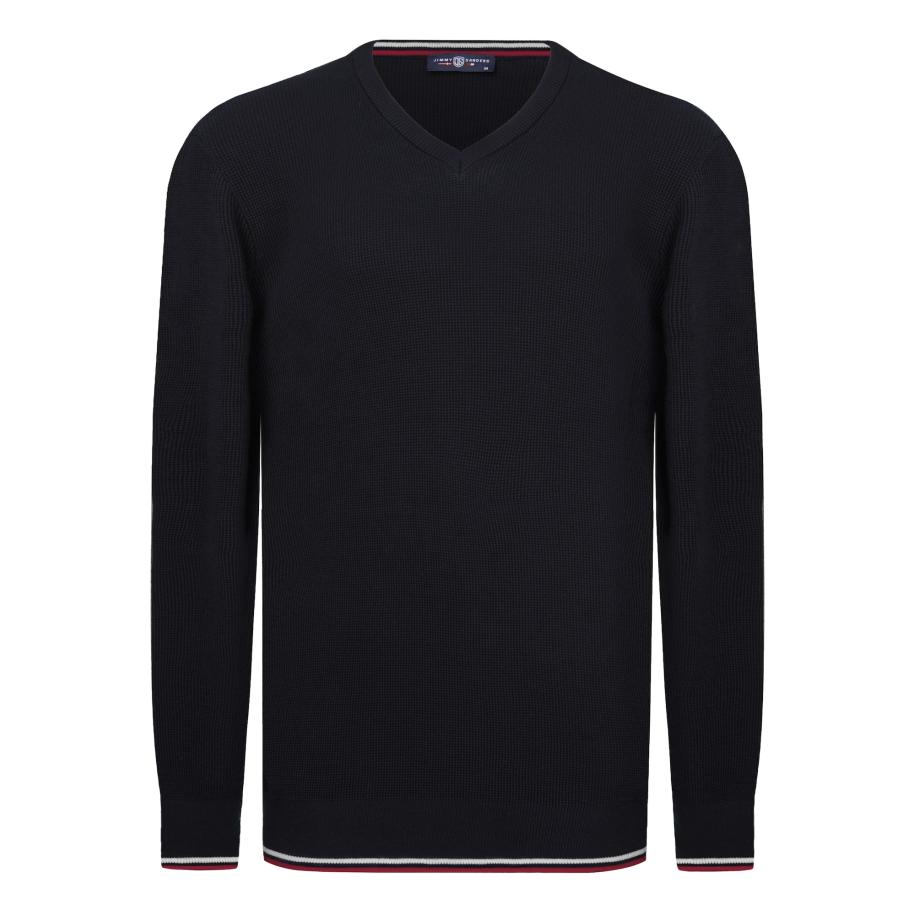 Jimmy Sanders Jimmy Sanders Trui navy / karmijnrood / wit -