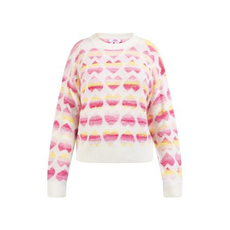 MYMO MYMO Trui Blonda geel / rosa / magenta / eierschaal