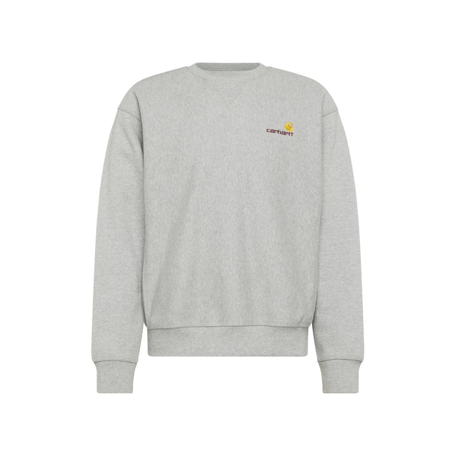 Carhartt WIP Carhartt WIP Sweatshirt American Script goudgeel / grijs gemêleerd / donkerrood -