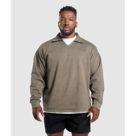 Gymshark Premium Legacy Pullover Camo Brown