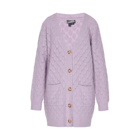 DreiMaster DreiMaster Vintage Gebreid vest bruin / lichtlila