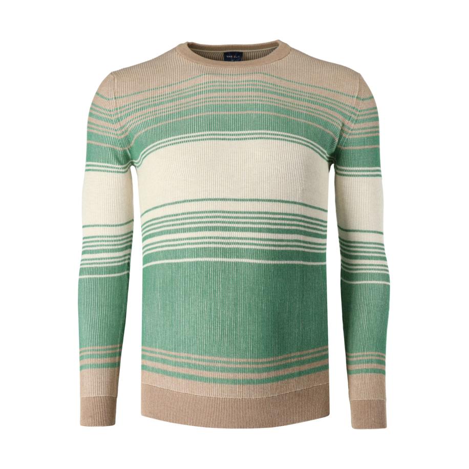 Marvelis Casual Trui ronde hals, Gestreept Multicolor