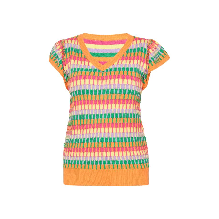 SANIKA SANIKA Trui Fashion Look donkergroen / lavendel / oranje / pink -