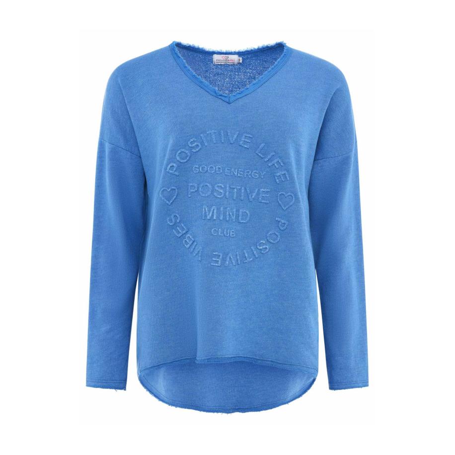 zwillingsherz Zwillingsherz Sweatshirt Positive Mind blauw -
