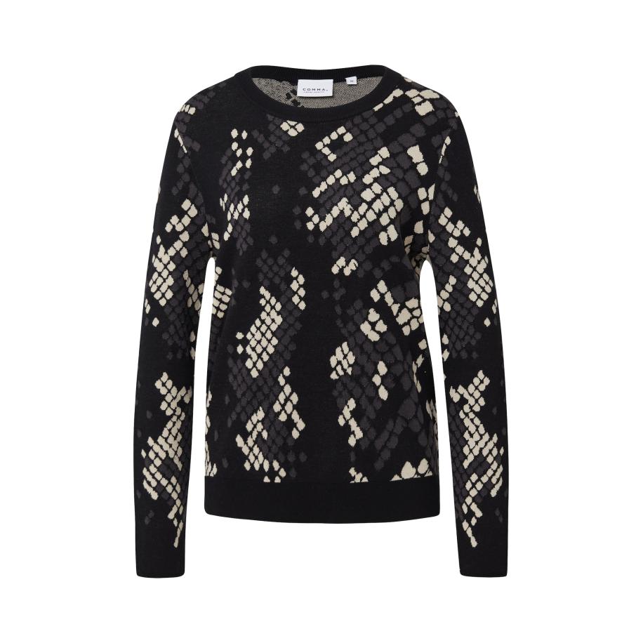 comma casual identity comma casual identity Trui beige / zwart -