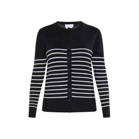 Usha usha BLUE LABEL Gebreid vest zwart / wit