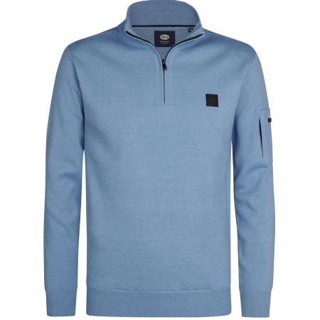 Petrol Half-Zip Sweater Aspen Blue