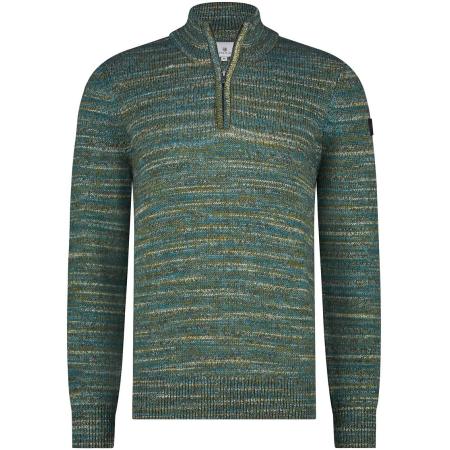 State Of Art Half Zip Trui Melange Groen