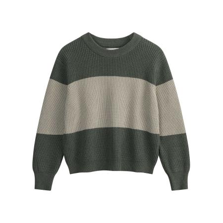 MELA MELA Trui Adah lichtgroen / donkergroen