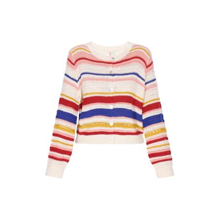 IZIA IZIA Gebreid vest royal blue/koningsblauw / honing / donkerrood / offwhite