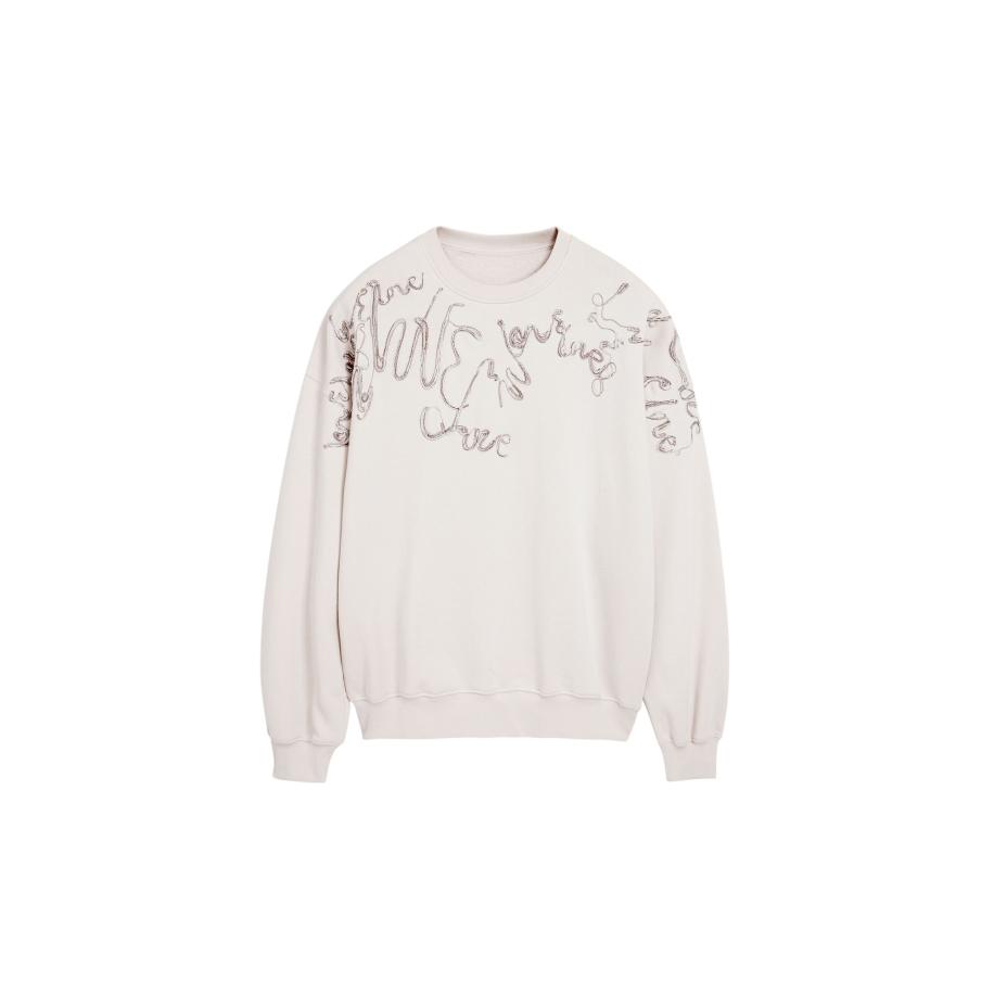 Desigual Desigual Sweatshirt ecru / zwart / wit -
