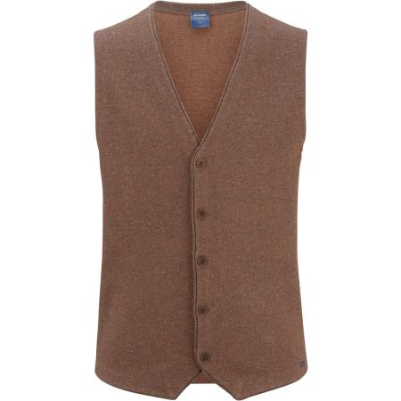 OLYMP Casual Trui ronde hals bruin, Effen