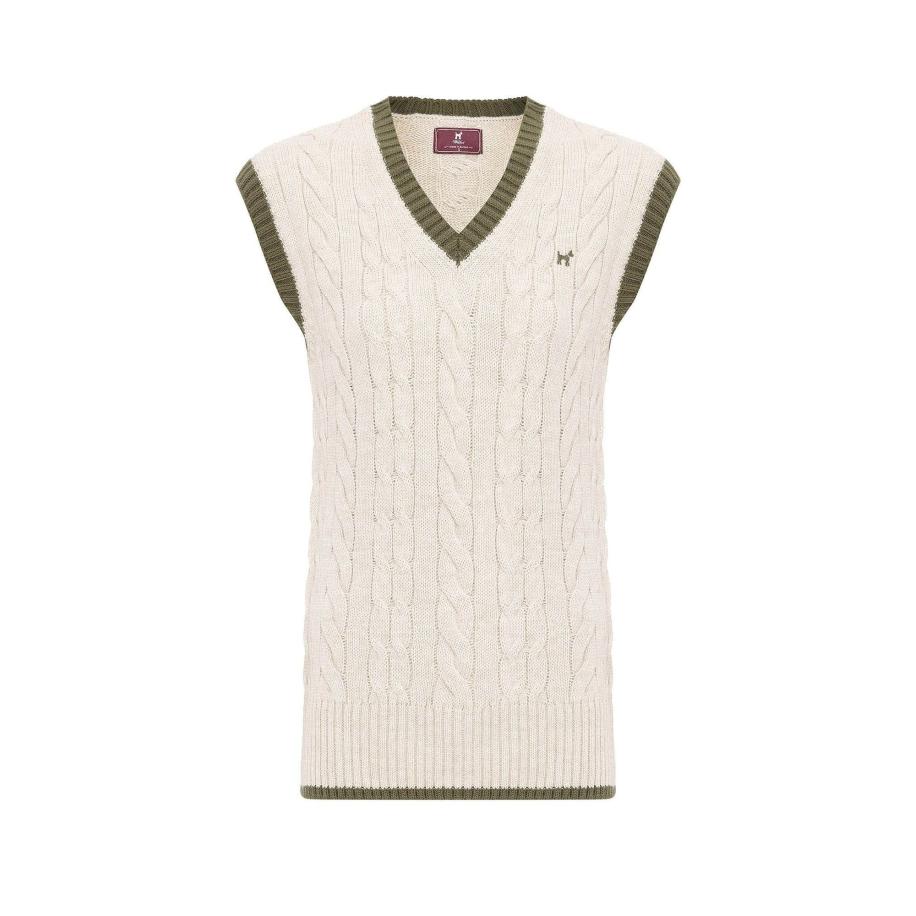 Williot Williot Trui ecru / groen -
