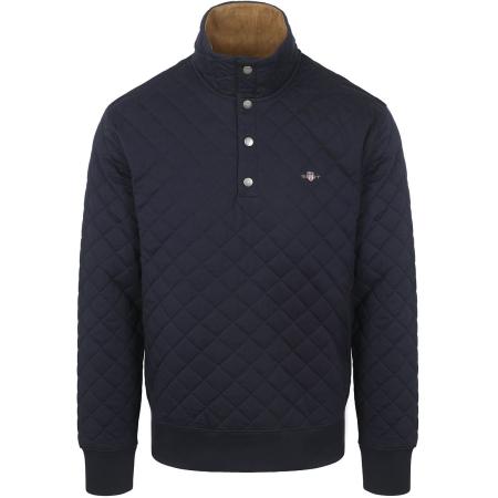 Gant Quilted Mocker Pullover Navy