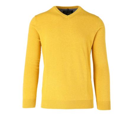 Marvelis Casual Trui V-hals geel, Effen