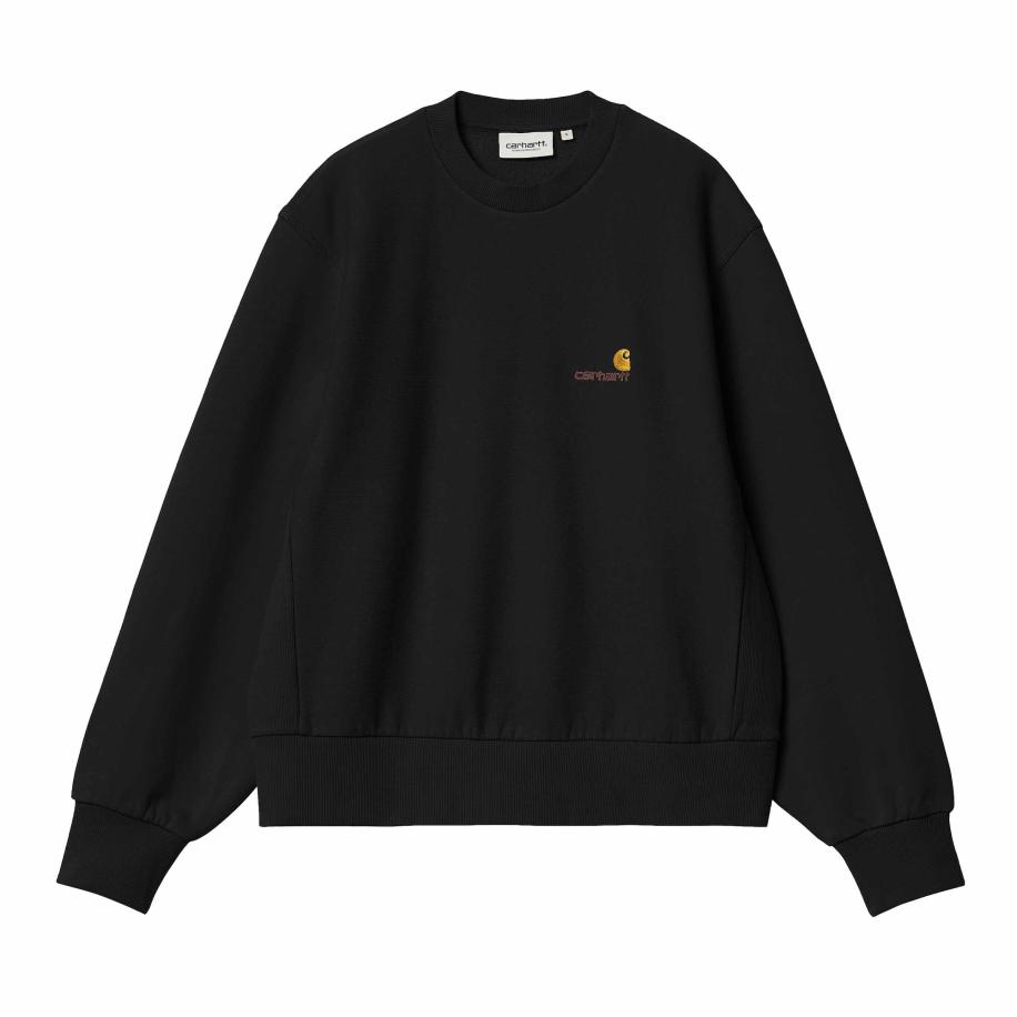 Carhartt WIP Carhartt WIP Sweatshirt American Script zwart -