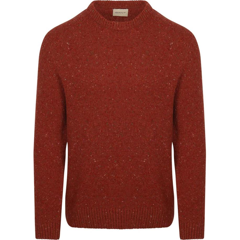 Gant Pullover Wool Blend Rust Rood