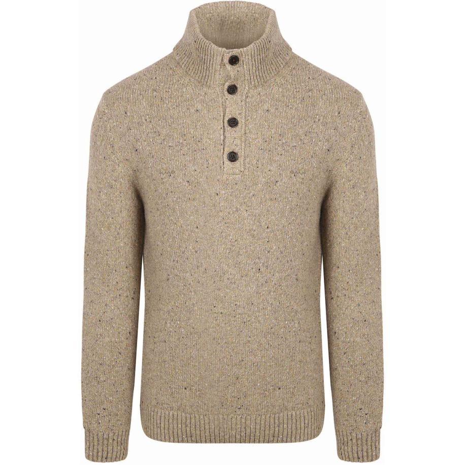 Gant Mocker Pullover Wool Blend Sand Bruin