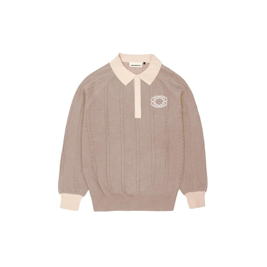 Prohibited Trui Legacy crème / donkerbeige Bruin