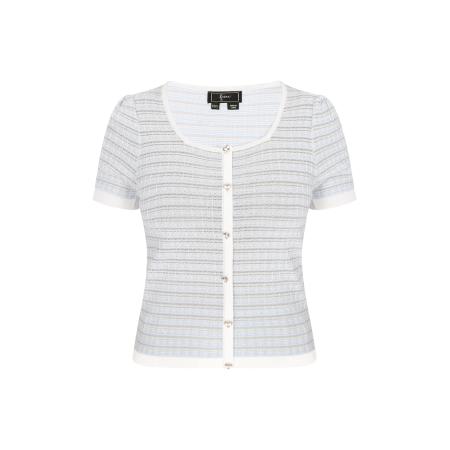 Faina faina Gebreid vest Fashion Look lichtblauw / olijfgroen / donkergroen / wit