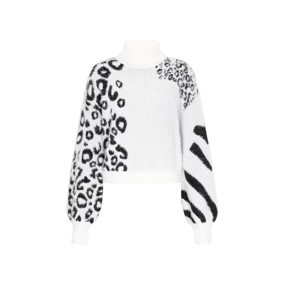 myMo ROCKS Trui zwart / offwhite Wit