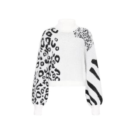 myMo ROCKS Trui zwart / offwhite