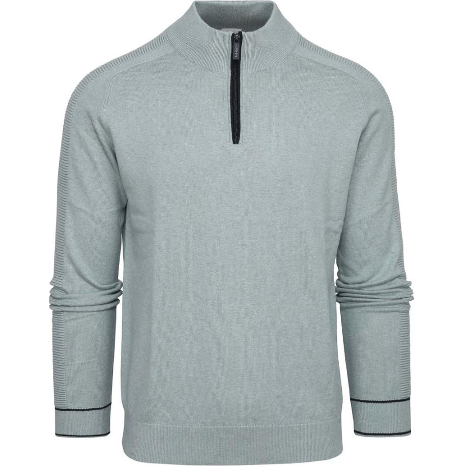 Blue Industry Half Zip Trui Lichtgroen Groen