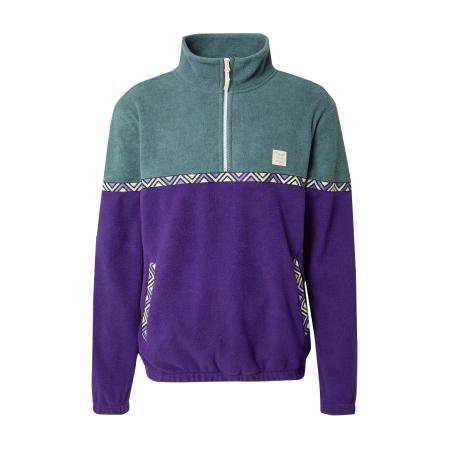 Iriedaily Iriedaily Trui Monte Noe pasteelgeel / smaragd / donkerlila / zwart