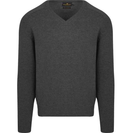 Steppin' Out Trui V-hals Lamswol Antraciet